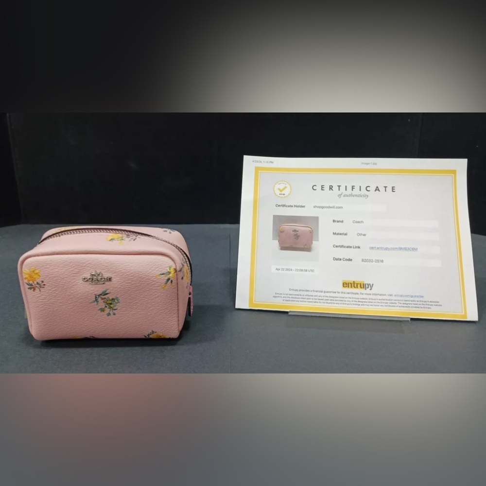 Authentic COACH Pink Flower Coin Purse